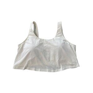 Lands End Cropped Tank Top Plus Size 1X Built In Cups Supportive Sporty Active